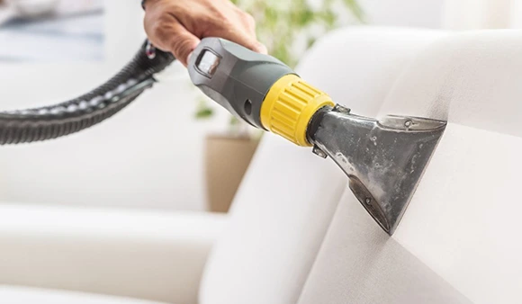 Budget-friendly upholstery cleaning team in Murrieta, CA performing eco-friendly sofa cleaning.